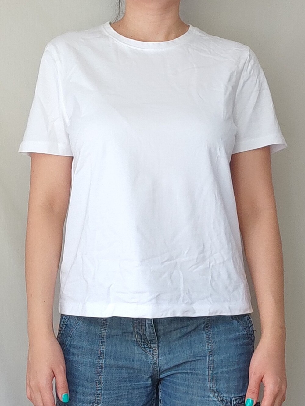 Zara White Oversized Relaxed Fit Basic T-Shirt